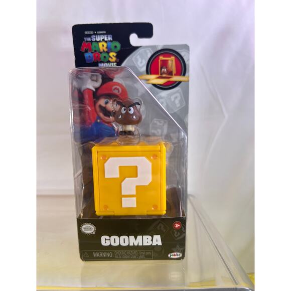 NEW  The Super Mario Bros Movie Goomba Mini Figure With Question Block - Picture 1 of 8